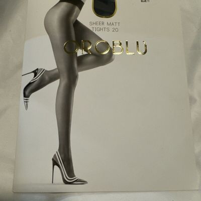 OROBLU Component Tights 20 Sensual 20 Size S Blue 11 Black Seam-NEW-04